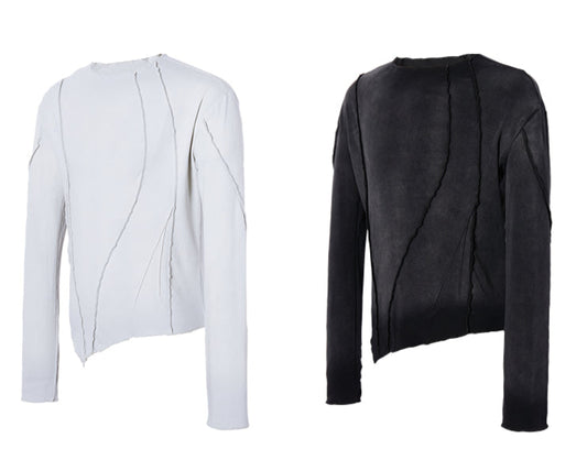Irregular slim long sleeve T-shirt