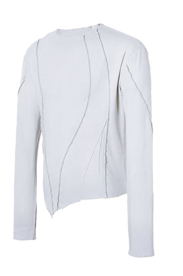 Irregular slim long sleeve T-shirt