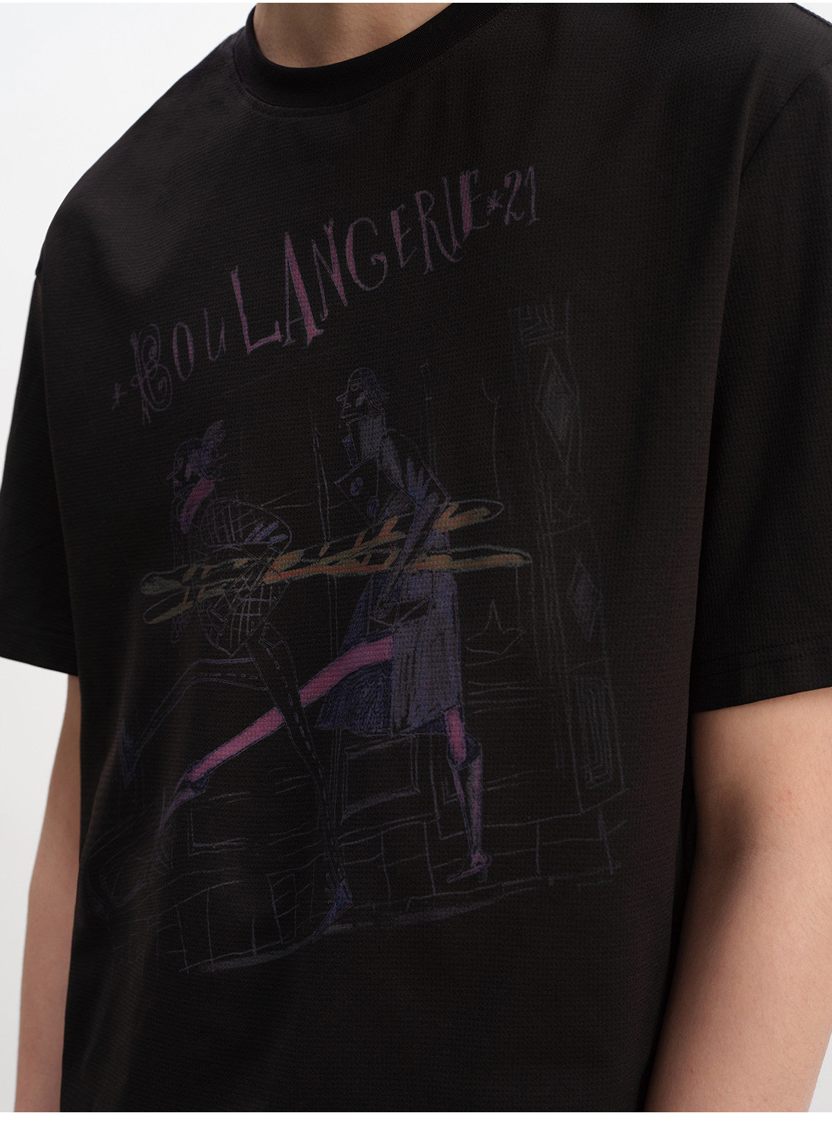 Baguette print short sleeve t-shirts