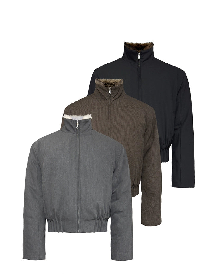 3D Pleated Fur Jacket