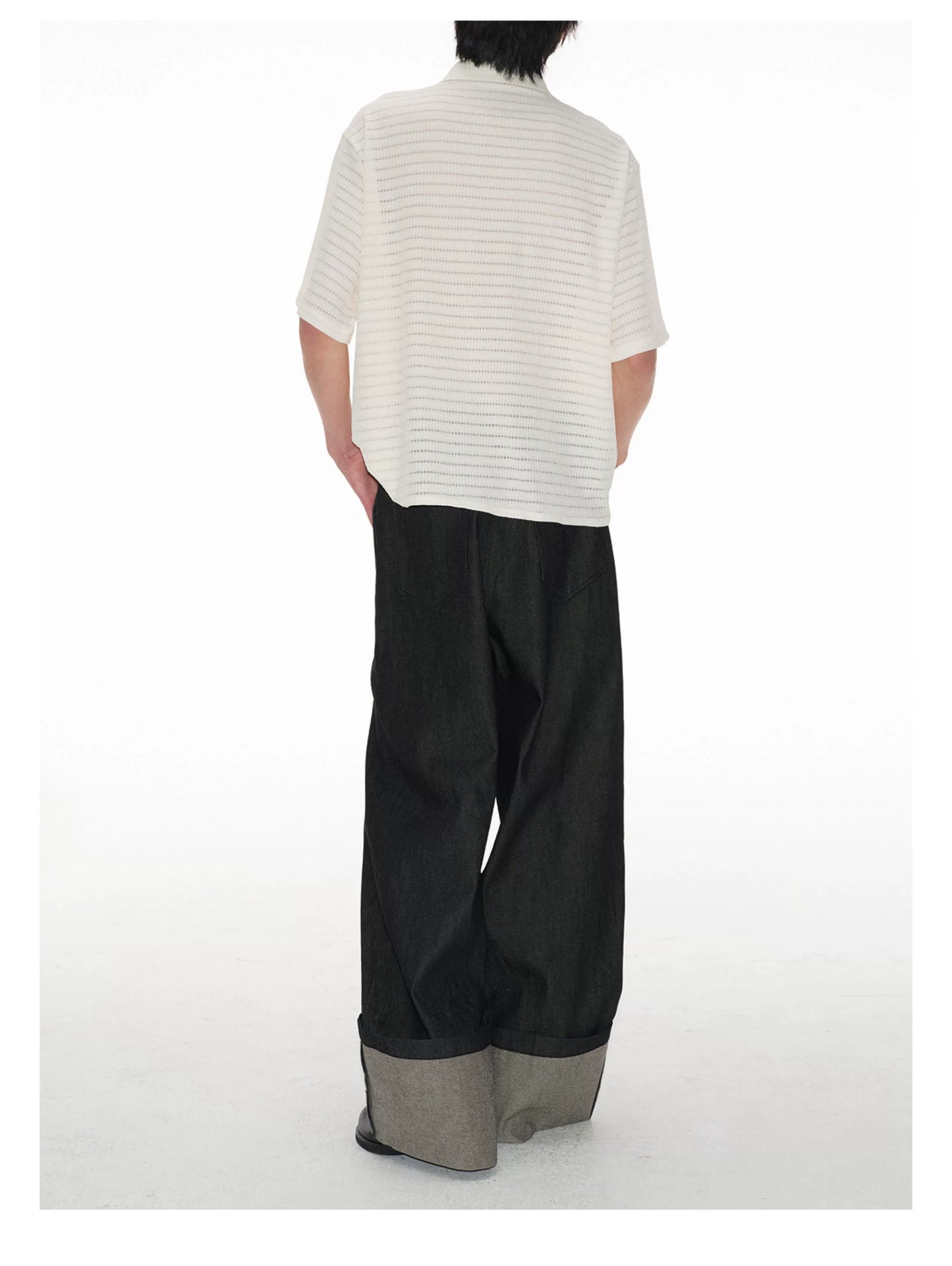 Mid-rise Wide Leg Cow Jeans