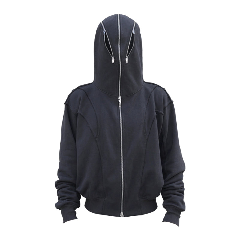 Zipper Masked Hoodie