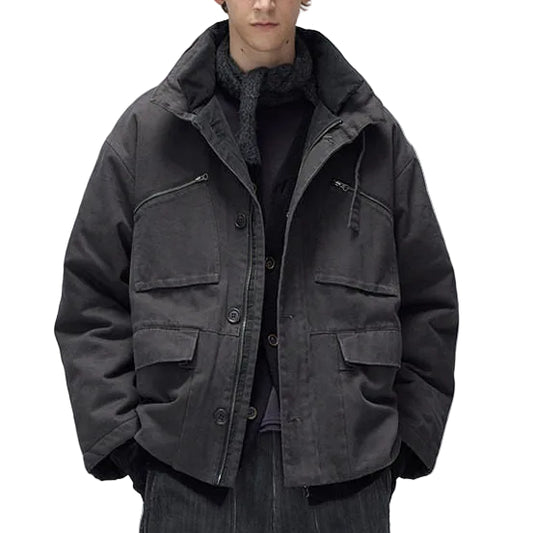 Hooded Cotton Work Jacket