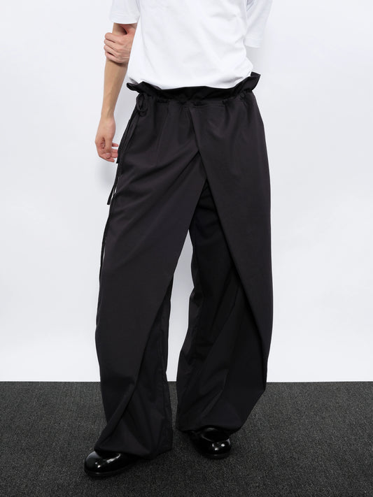 Layered Drawstring Trousers
