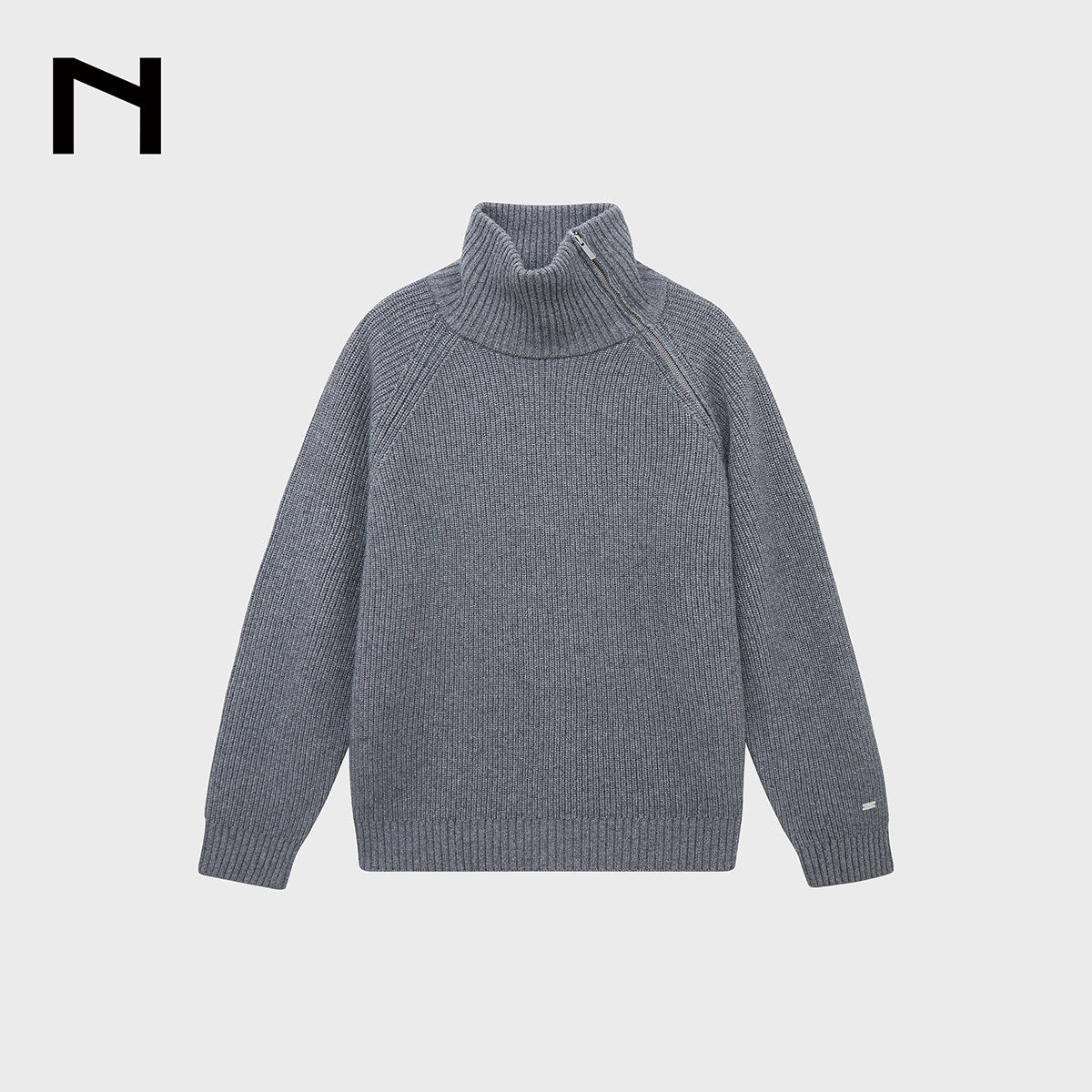 Zip Turtleneck Sweater