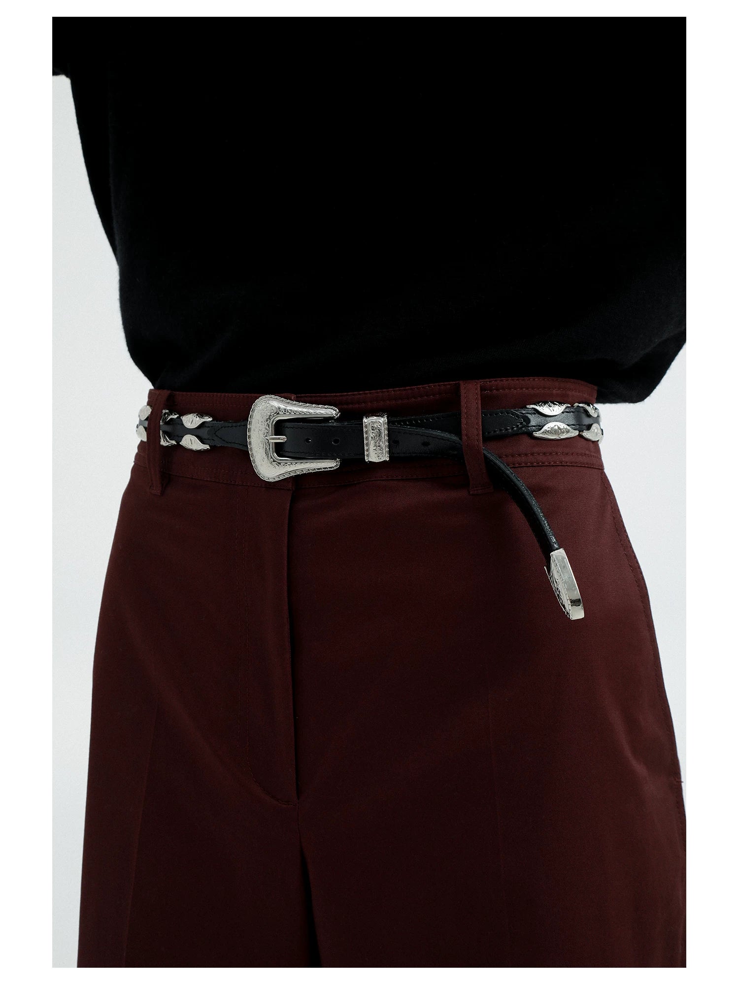 Commensal Botane Vintage Engraved Leather Belt