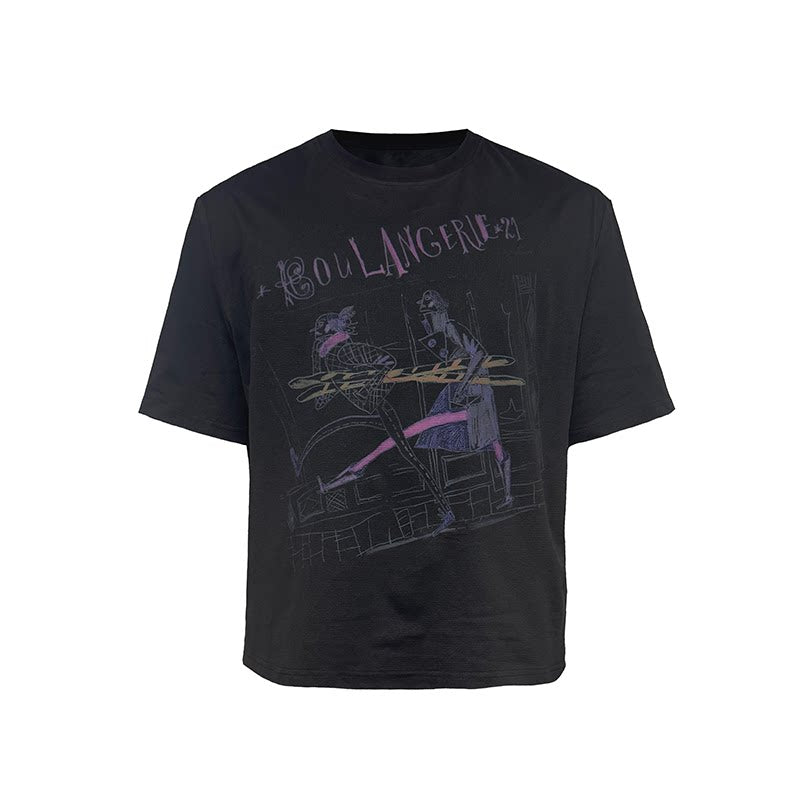 Baguette print short sleeve t-shirts
