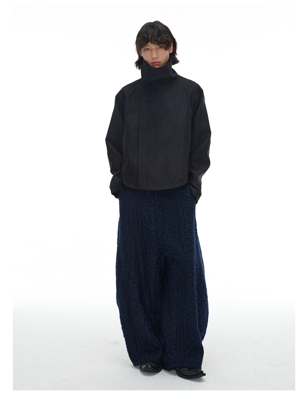 Jacquard cropped jacket