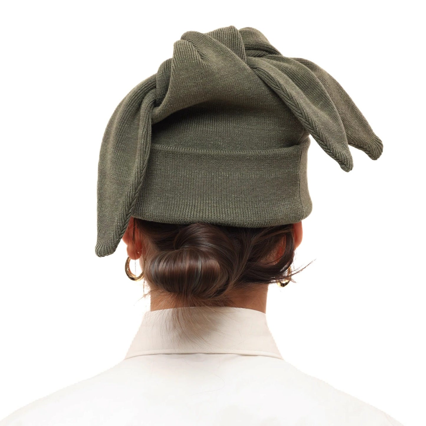 Three-ear knit beanie