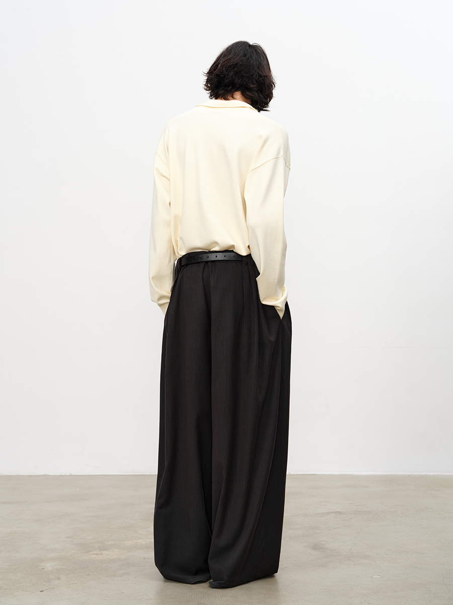 Multi-Pleated Drape Pants