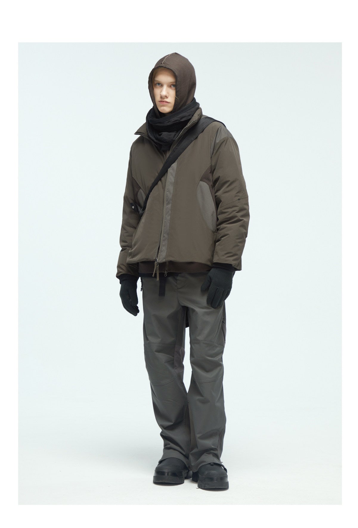 Stitched duck down jacket