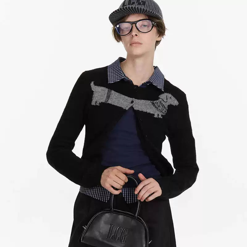 Jacquard Knitted Cardigan