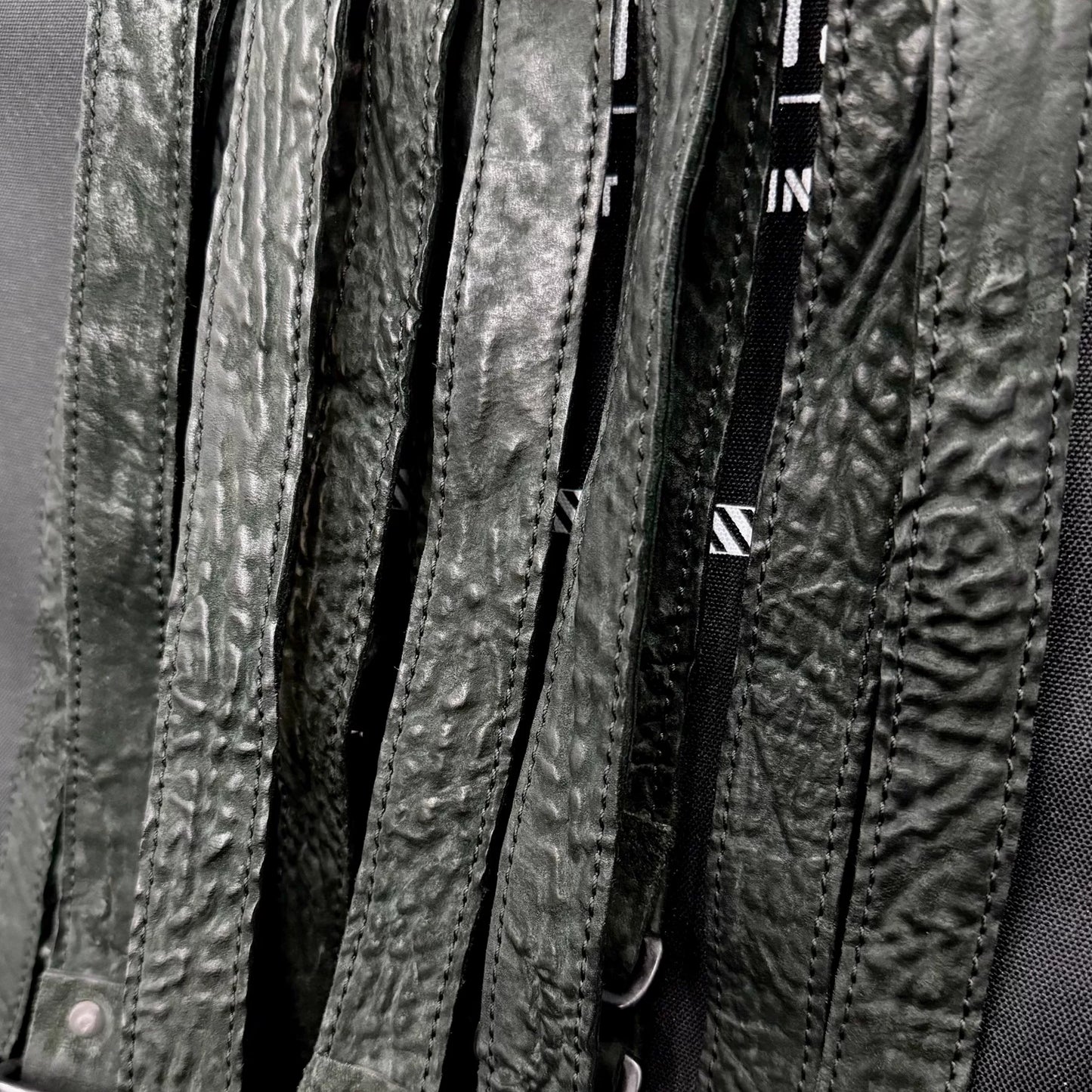 Horse leather dark copper buckle belt