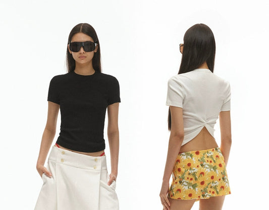 Cut slim short-sleeve T-shirt