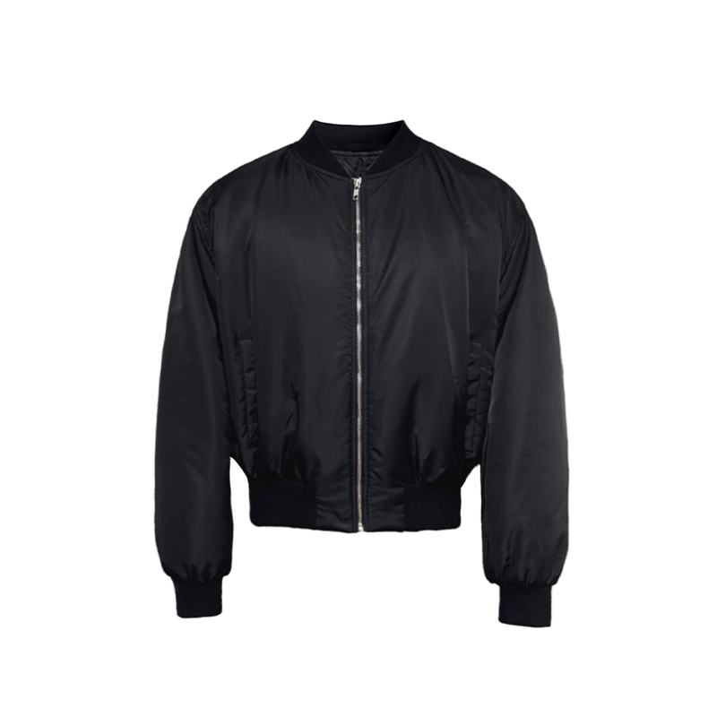 Pleated bomber jacket