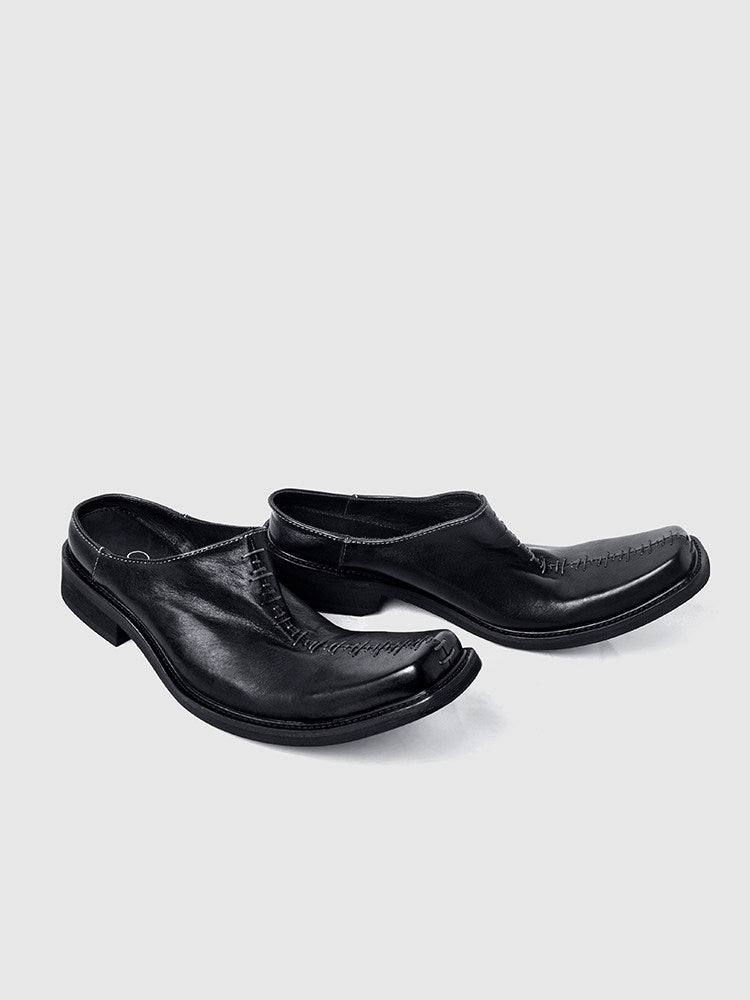 Calfskin Square Toe Derby Shoes