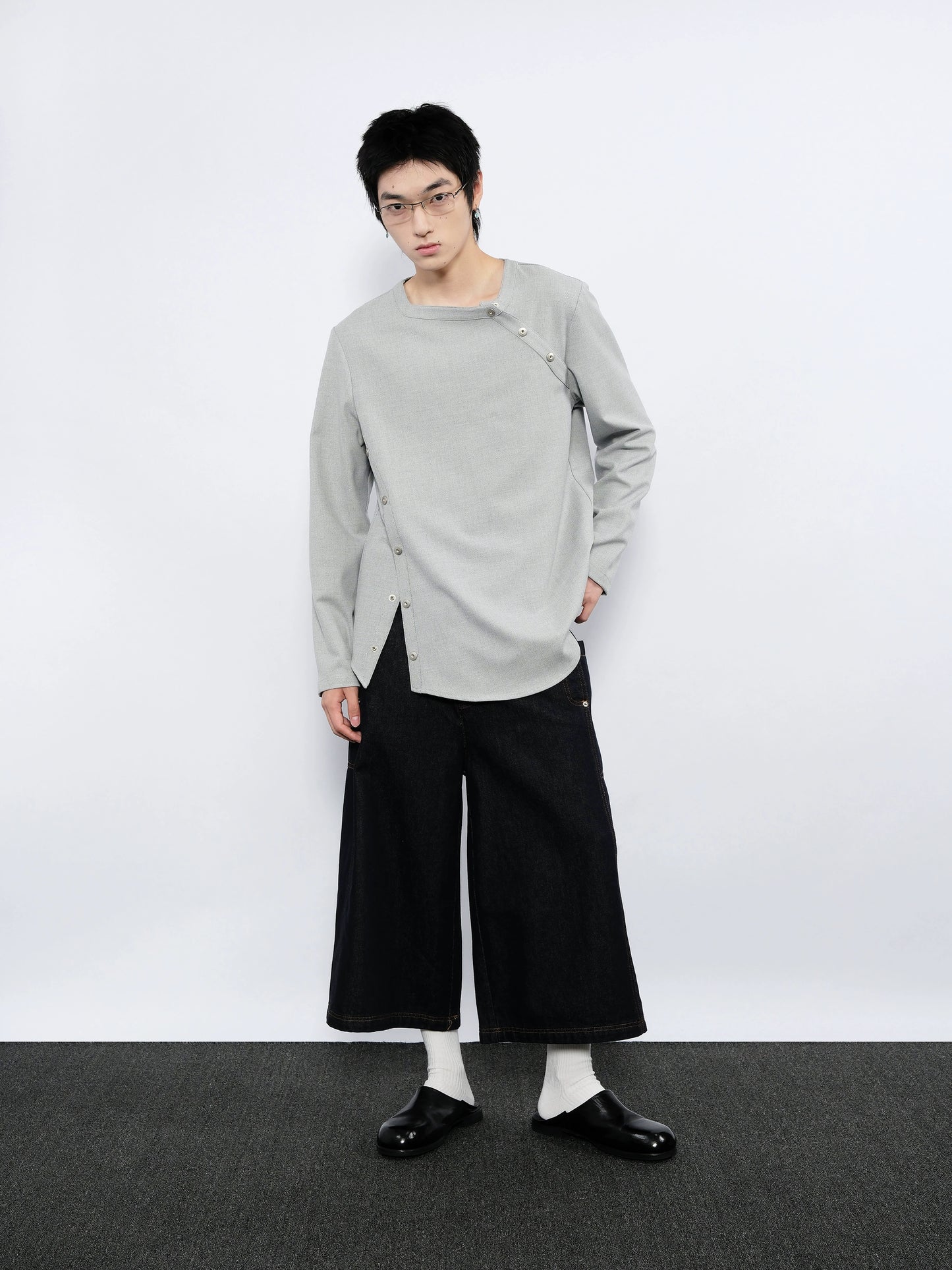 Pullover Diagonal Caftan Shirt