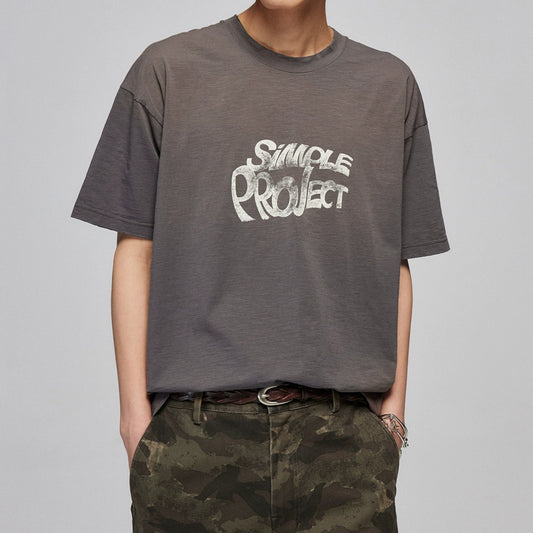 Spray Dye Distressed Short Sleeve T-Shirt