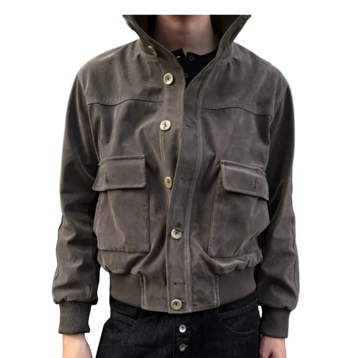 Double Pocket Button-Up Jacket