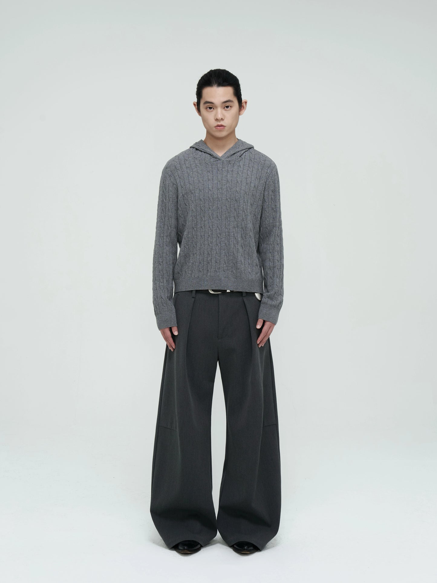 Pleated 3D Draped Trousers
