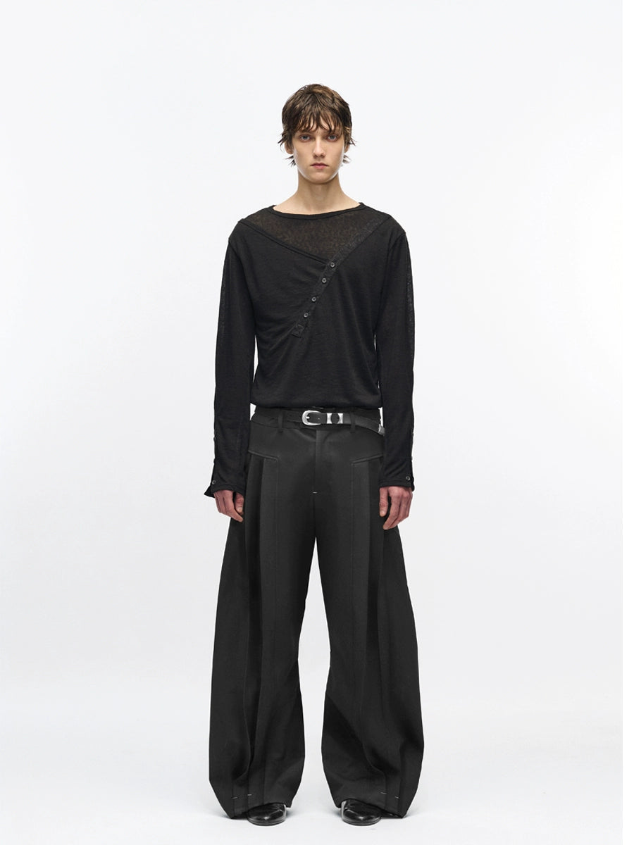 "Shale" three pattern double base layer long T-shirts