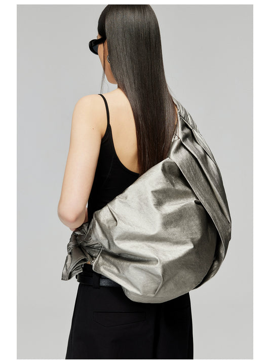 Versatile Pleated Crossbody Bag
