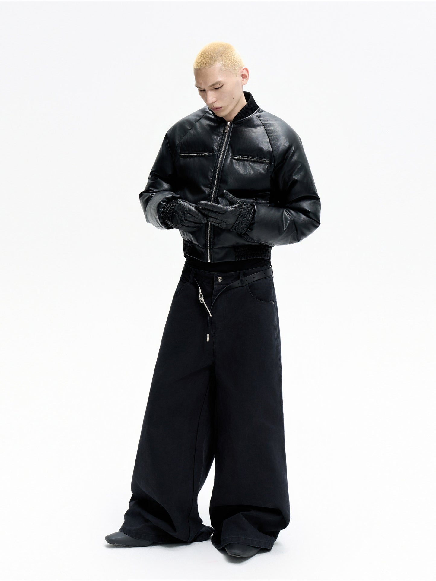 Leather Padded Jacket