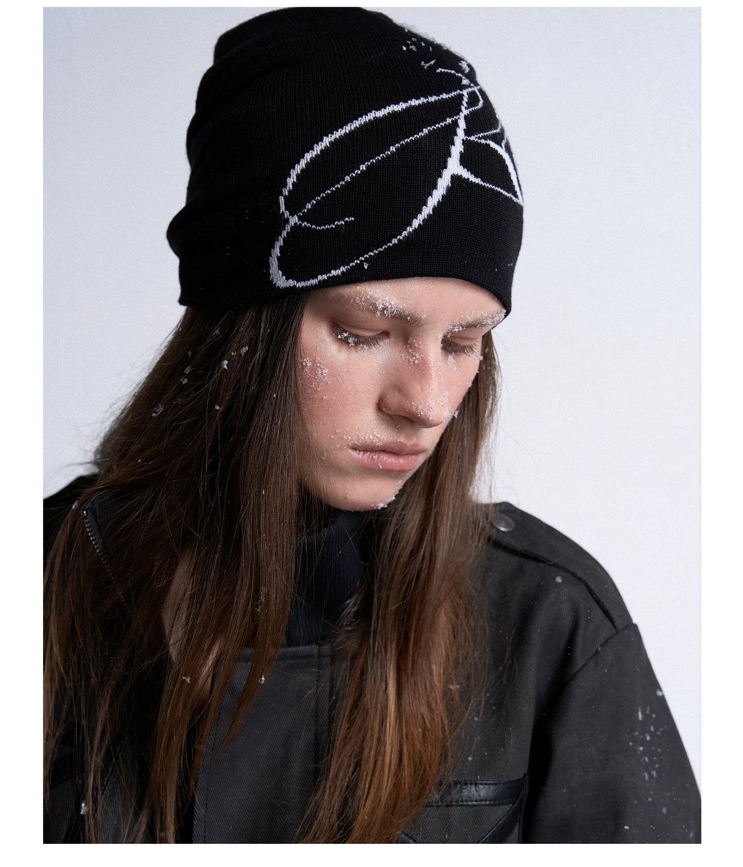 RUDEBRAT wool blend vintage jacquard beanie