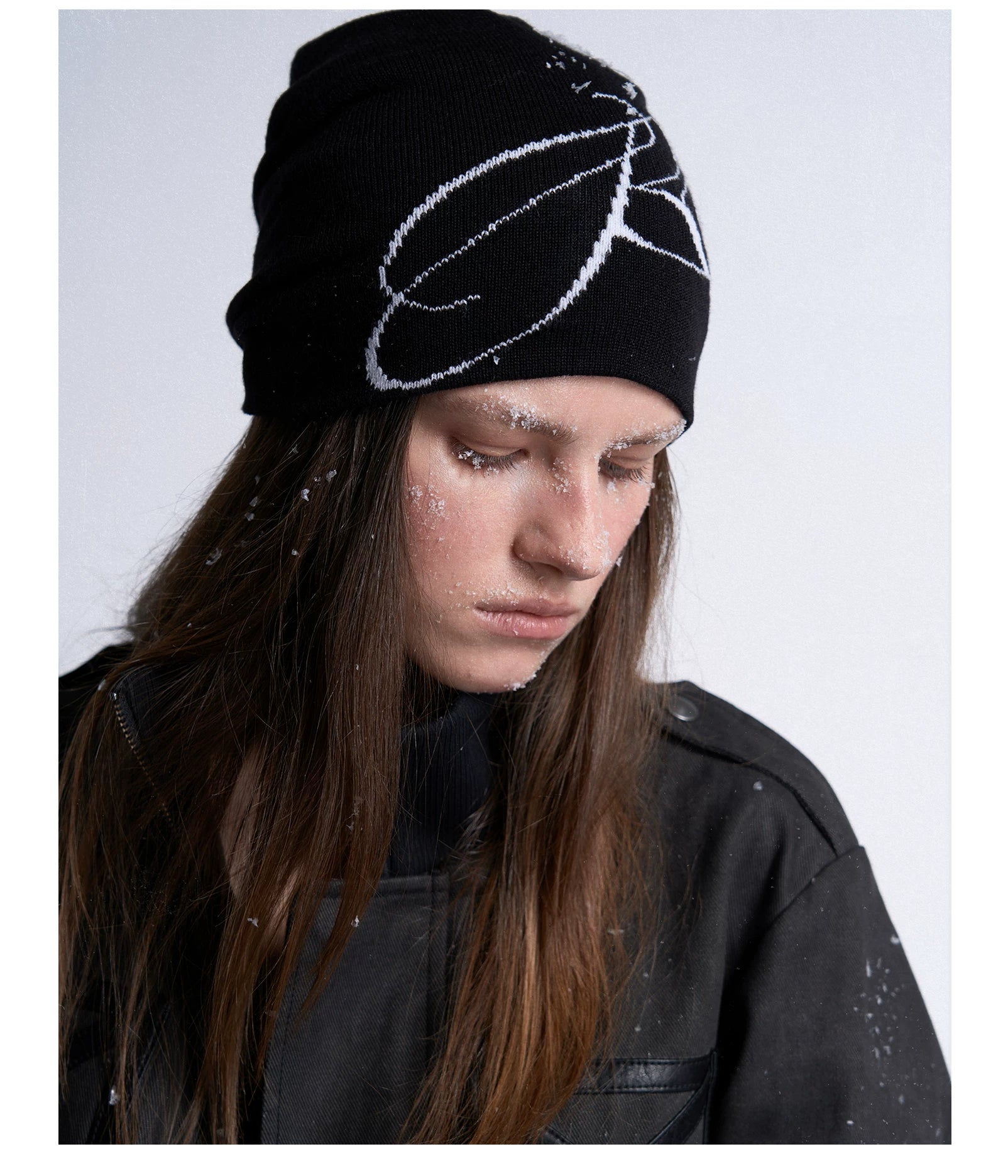 RUDEBRAT wool blend vintage jacquard beanie