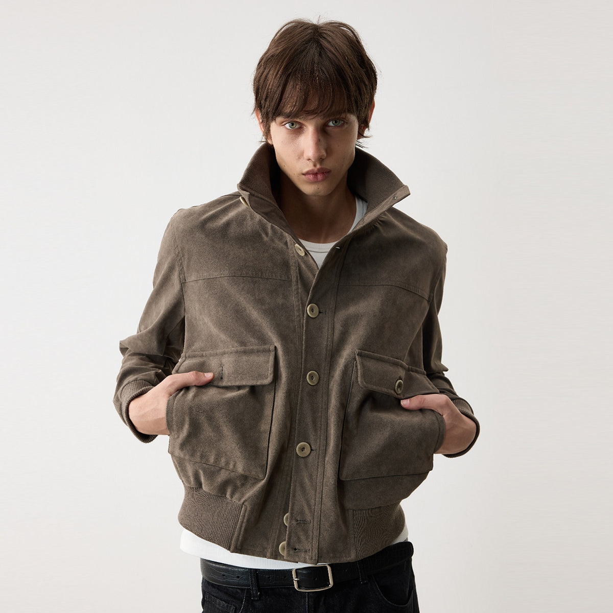 Double Pocket Button-Up Jacket