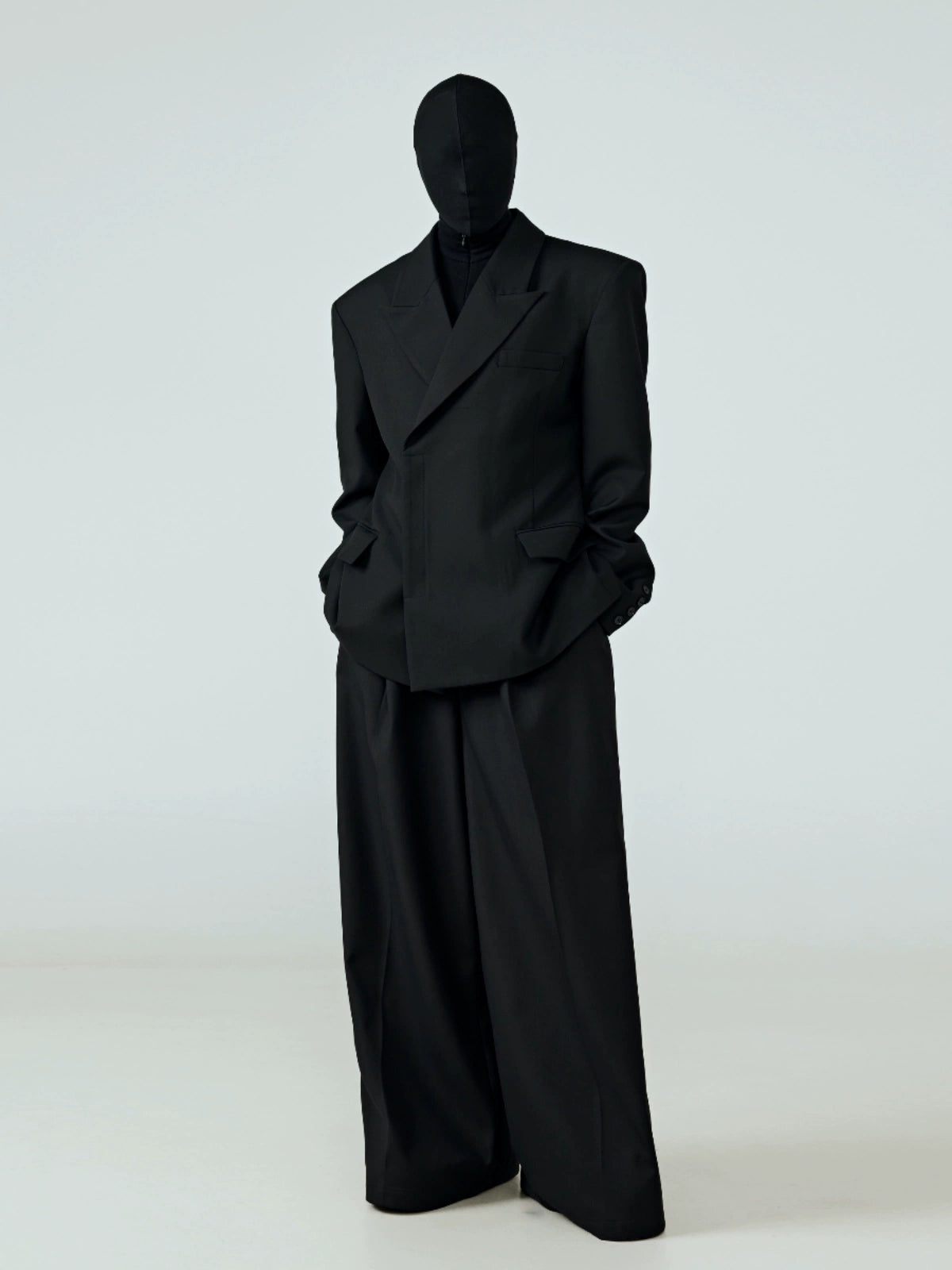 Draped Wide Leg Trouser