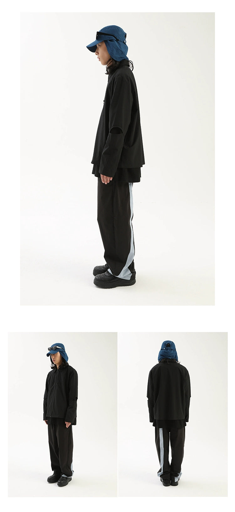 Zipper Hollow Cut Jacket