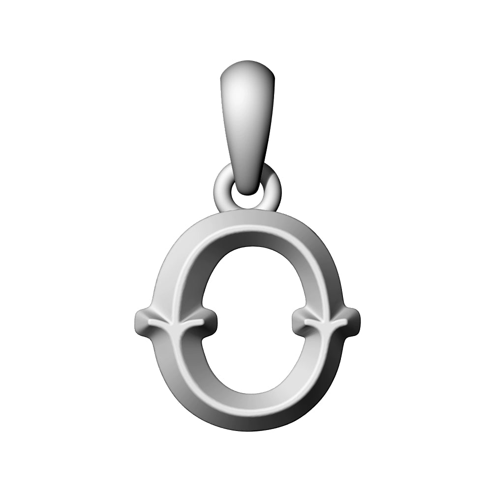 925 Silver Vintage Letter Pendant Necklace