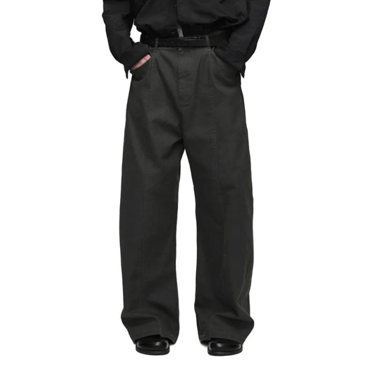 Multi-Pocket Washed Straight Cotton Pants