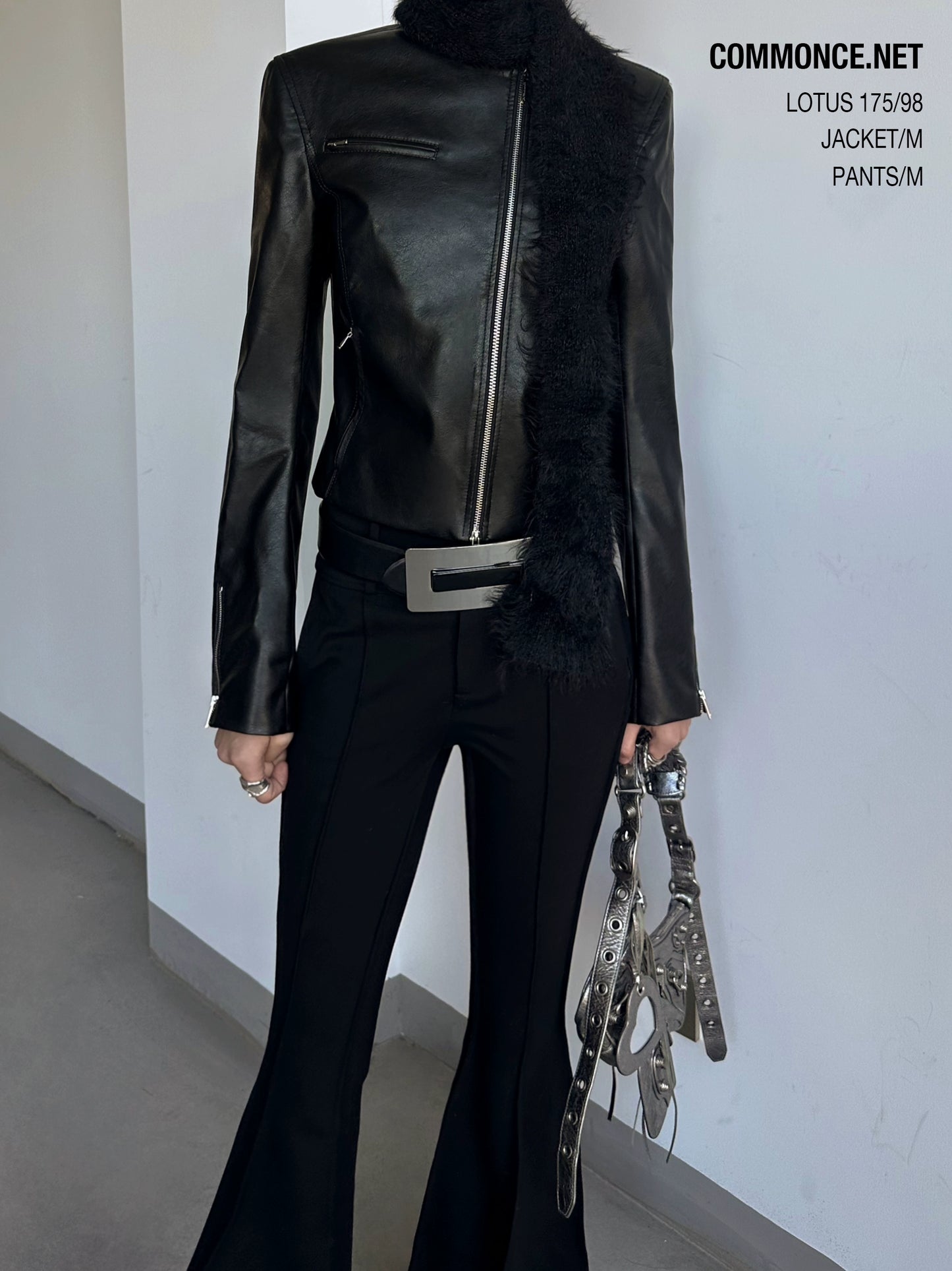 Black leather base Jacket