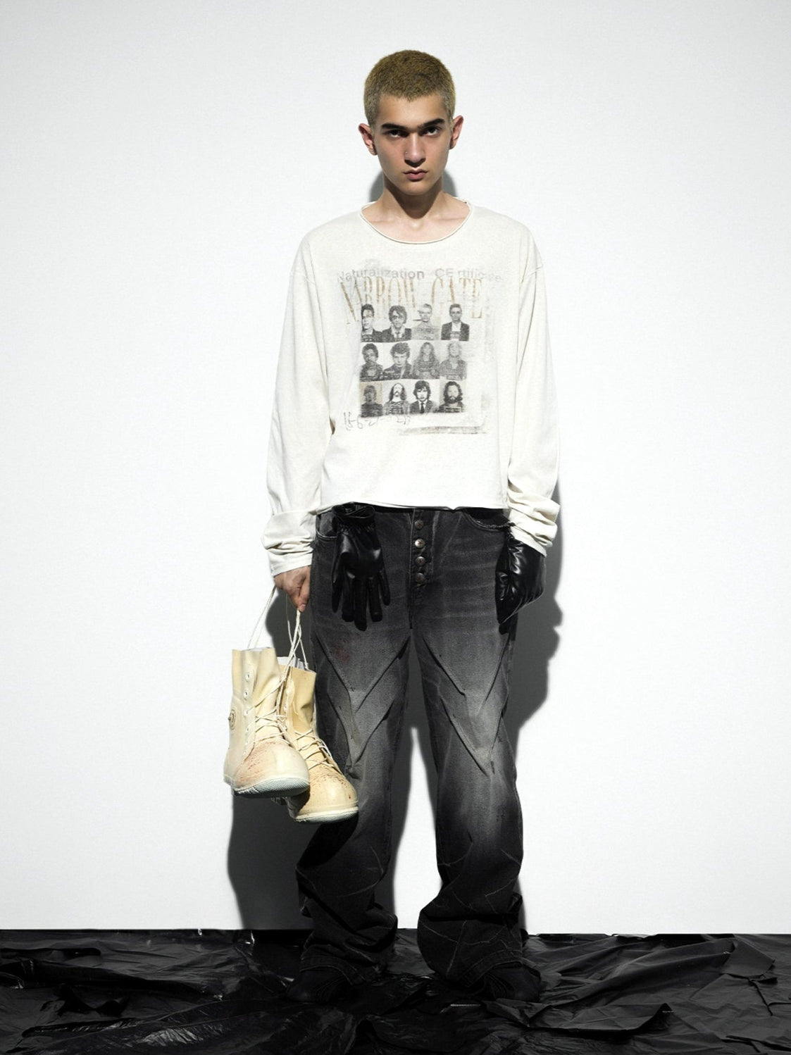 'Rock 'n' Roll Wanted' print Long-sleeve T-shirt