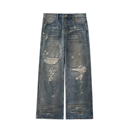 Okayama craftsmen mud-dyed jeans