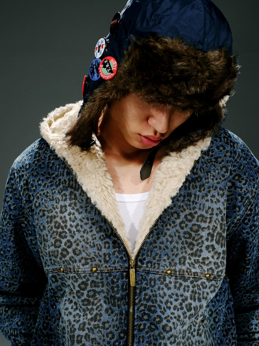Pilot Ear flight Fur Badge Cap