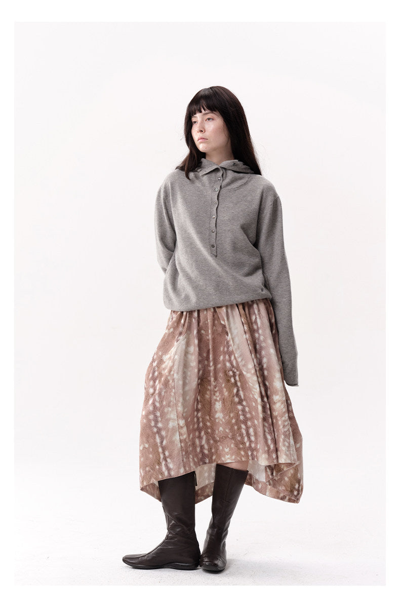 Soft loose curled sweater