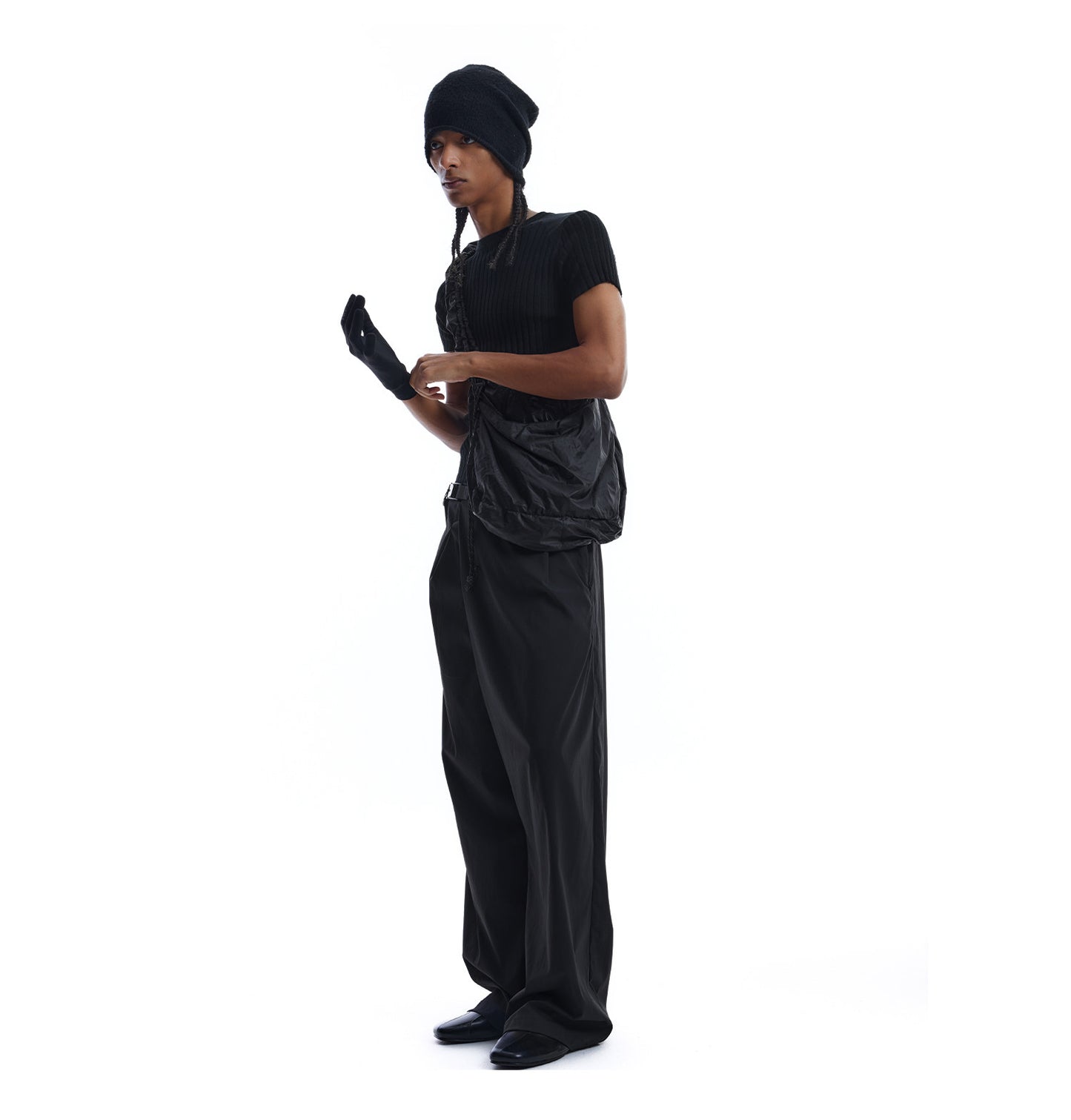 Pit strip knitted T-shirt