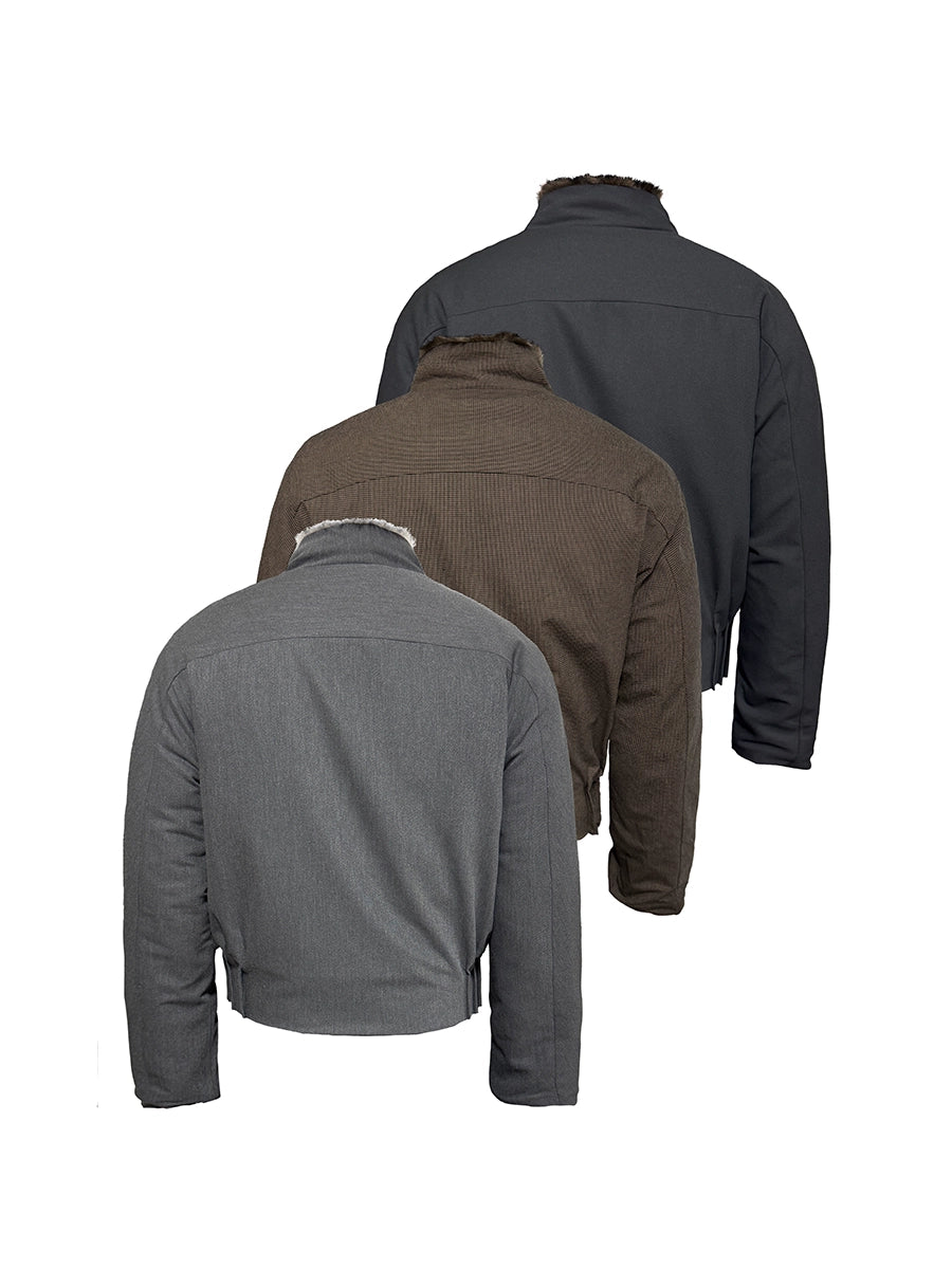 3D Pleated Fur Jacket