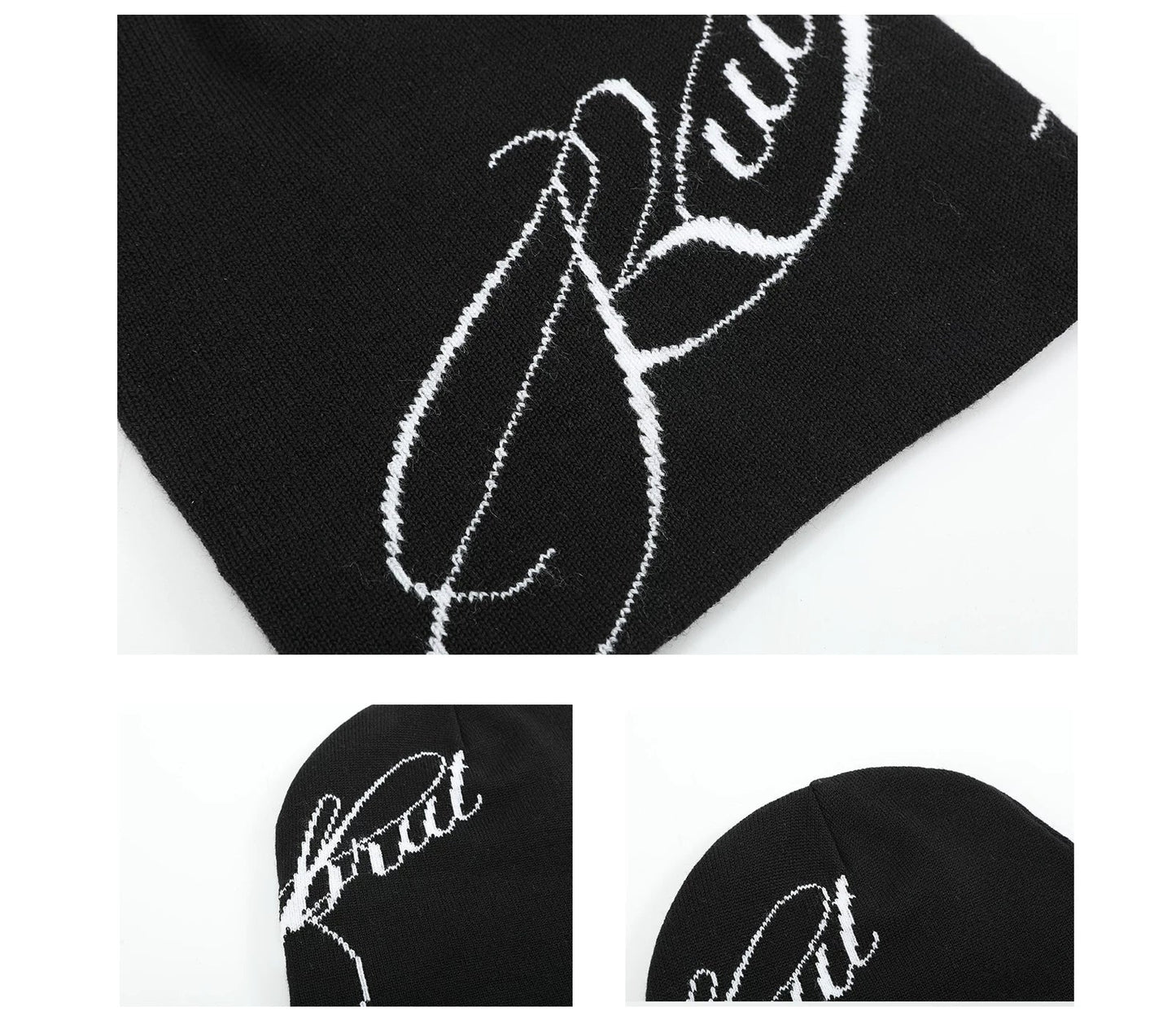 RUDEBRAT wool blend vintage jacquard beanie