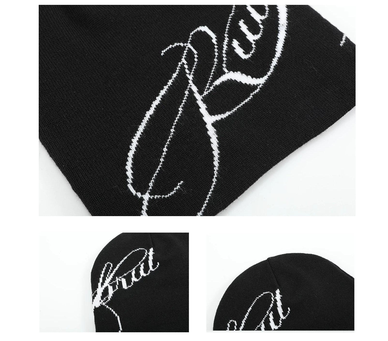RUDEBRAT wool blend vintage jacquard beanie