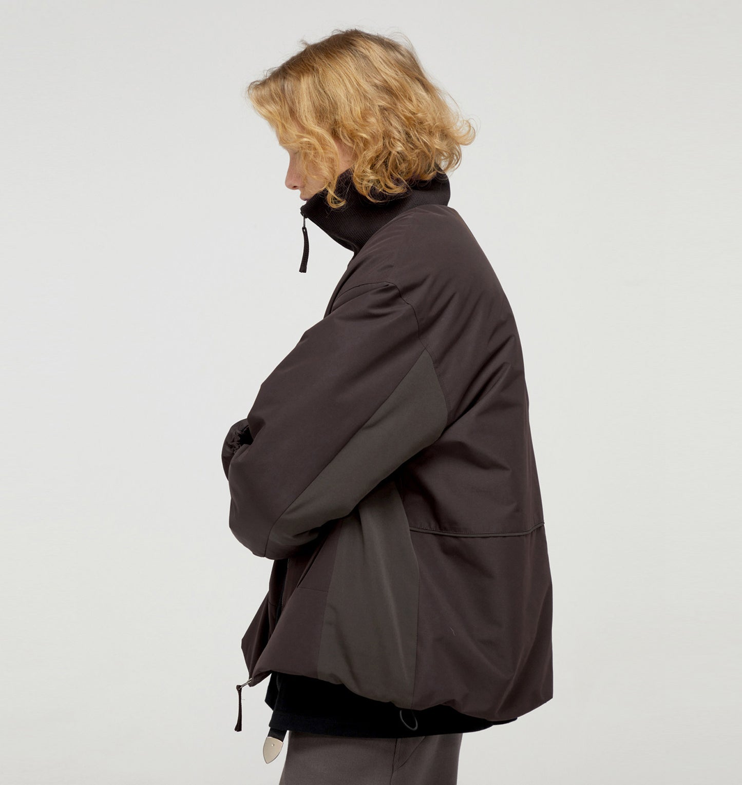 Heavy insulated cropped padded jacket winter