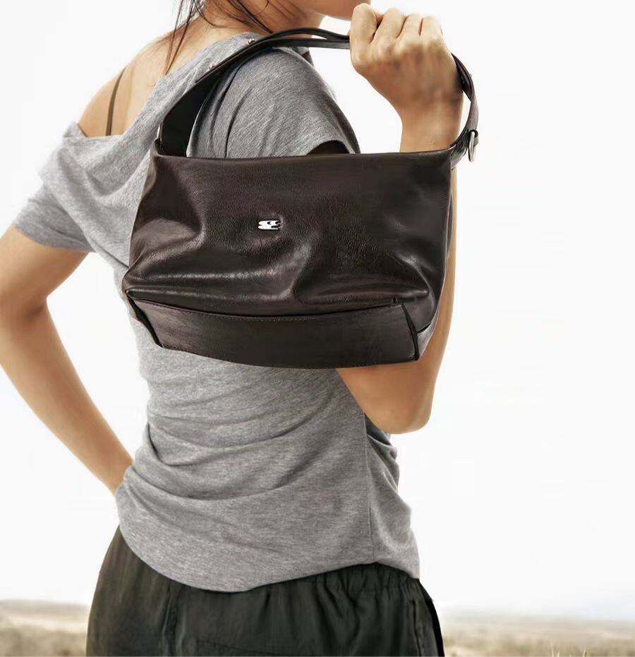 Wax Leather Hand Bag