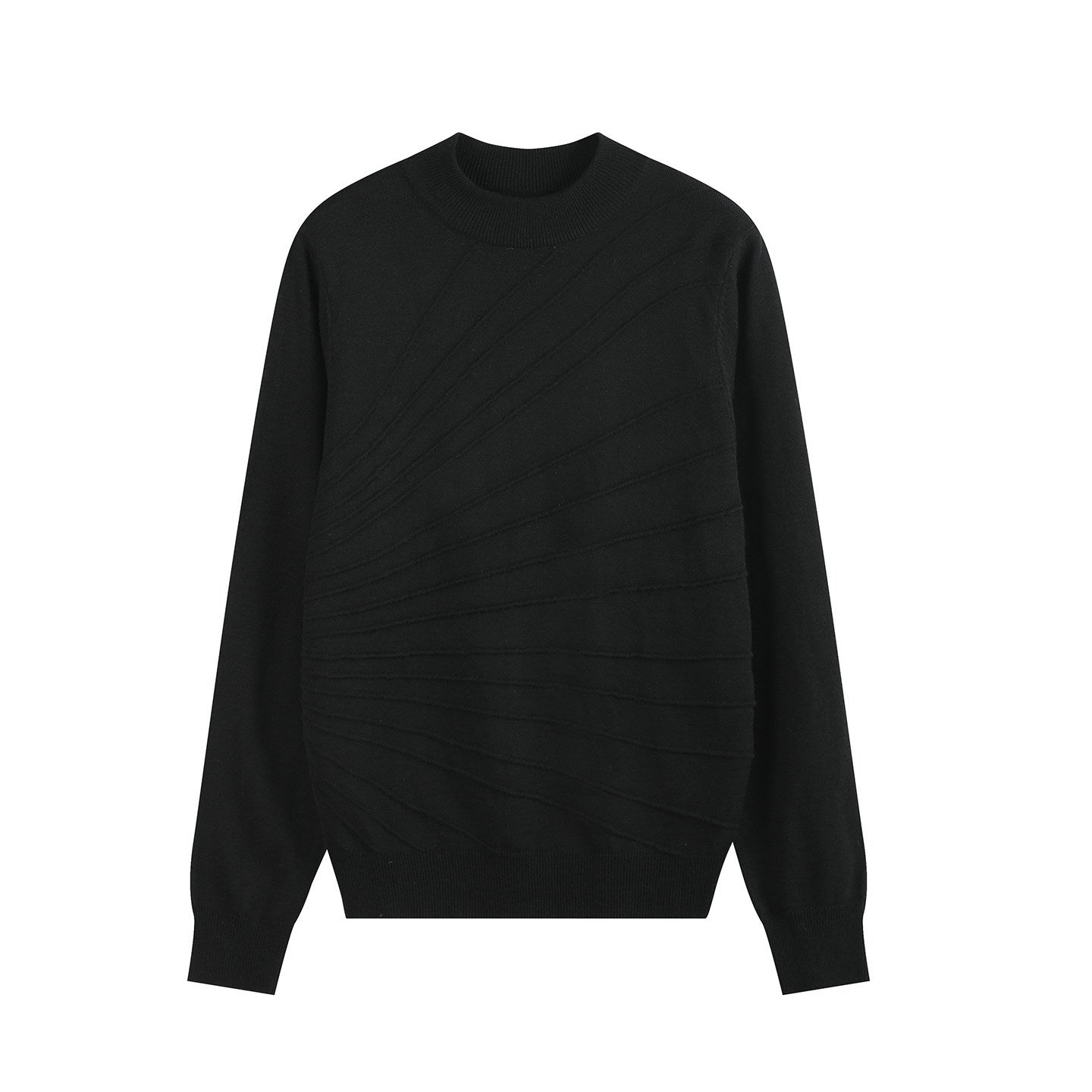 Sculpture jacquard long-sleeve T-shirt