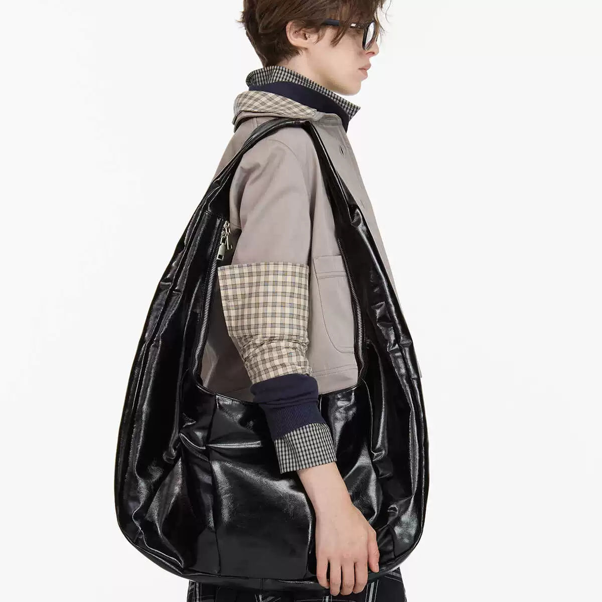 LYUOCHENG Oil Wax Leather Shoulder Bag