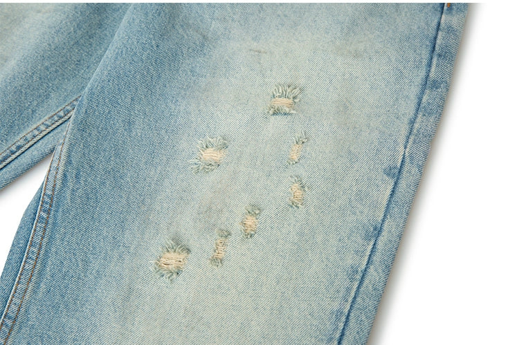 Ice Blue Dirty Bootcut Jeans