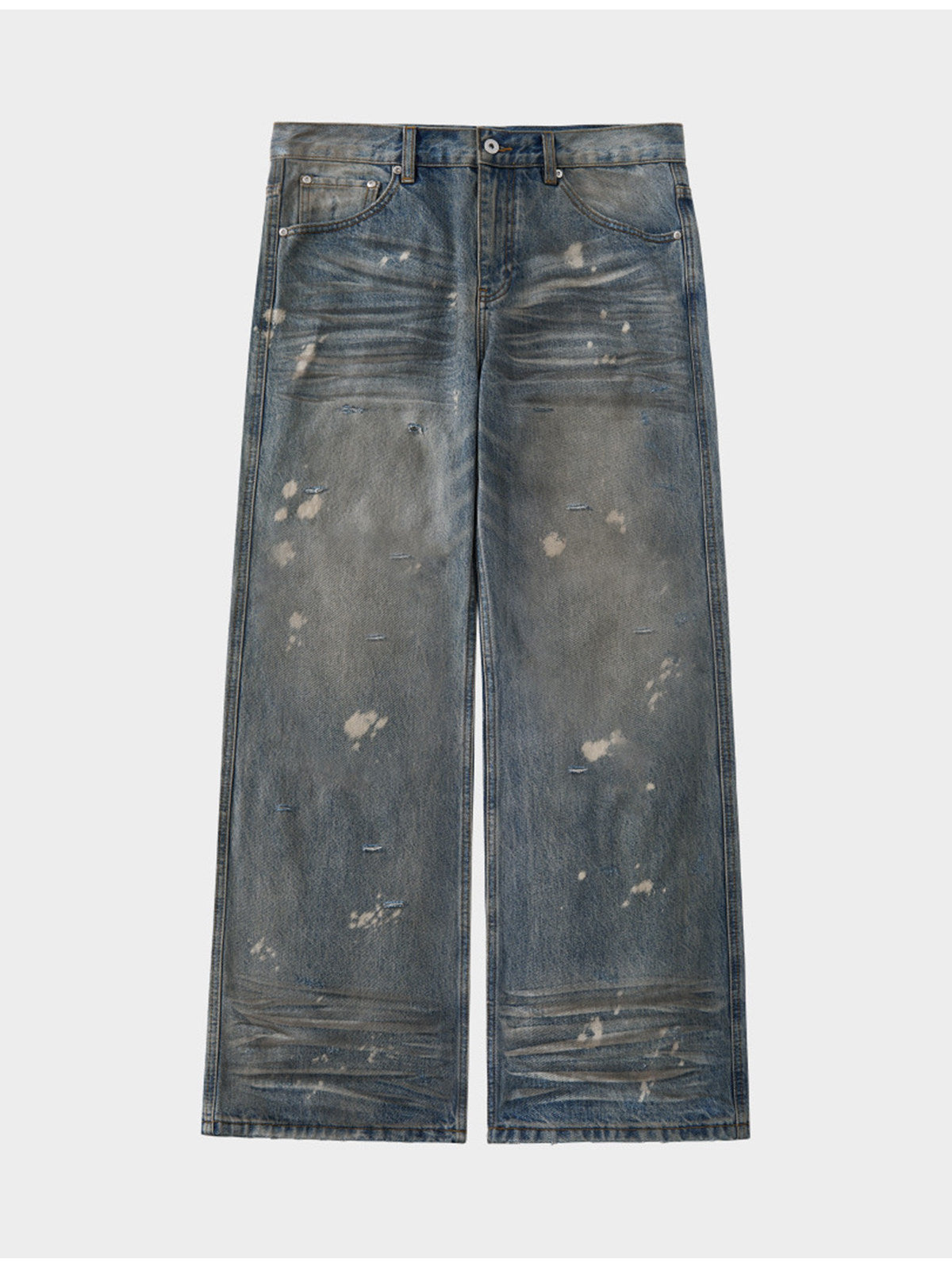 Okayama craftsmen mud-dyed jeans
