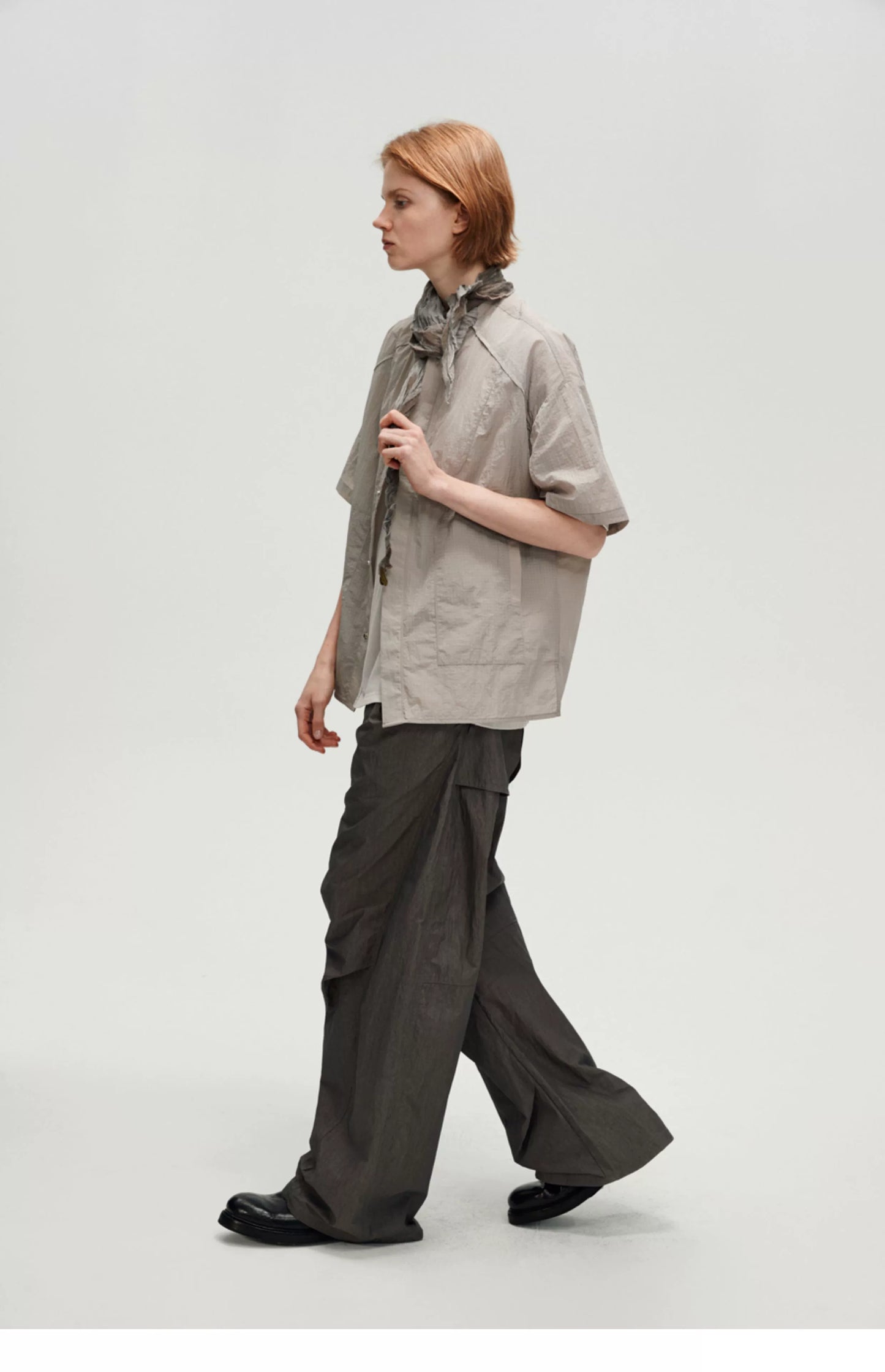 Bone Pattern Sheer Short Sleeve Shirt